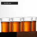 GobekUsa Japanese Walnut Tea Cup Set - High-Grade Glass Coffee & Flower Tea Cups