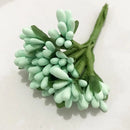 GobekUsa Blue Flower Cherry Stamen Berries Bundle for DIY Christmas Wedding Decor