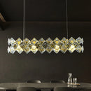 GobekUsa Crystal Round Chandelier: Modern Dining Room Lighting Fixture, Nordic Style Decoration