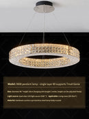 GobekUsa Crystal Chandelier Light for Luxury Living Room, Post-Modern High-End Italian Design