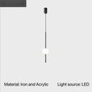 Nordic Acrylic Globe Pendant Light in Black or Gold