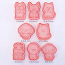 GobekUsa 3D Dog Cookie Cutters Set, Biscuit Mold, Decorating Tools, DIY Cartoon Press