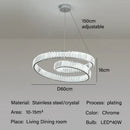 GobekUsa Crystal LED Pendant Lights: Modern Luxury Chandelier for Living and Dining Rooms