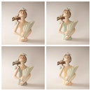 GobekUsa 30cm Pink Butterfly Girl Vase Statue Modern Home Decor Resin Figurines