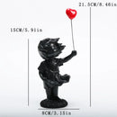 GobekUsa Balloon Girl Tank Art Figure Resin Statues Collection for Interior Decor