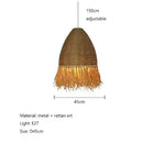 GobekUsa Handmade Rattan Pendant Light for Living Room, Bedroom - Japanese Style