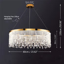 GobekUsa Crystal Chandelier Luxury Pendant Light for Living Dining Room LED Fixture