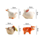 GobekUsa Animal Vase Succulent Pot for Garden, Cute Rabbit & Duck Design