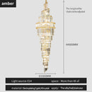 GobekUsa Crystal Hollow Chandelier LED Light for Modern Luxury Living Room Loft