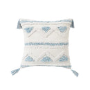 GobekUsa Blue Geometric Tufted Long Waist Pillowcase Set, 30x100cm