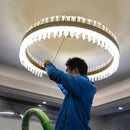 GobekUsa Crystal LED Ring Chandelier: Modern Home Lighting Fixture
