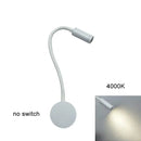 GobekUsa Dimmable LED Wall Sconce Lamp for Bedroom, Living Room, Kids Room - 3W Adjustable Gooseneck Reading Light