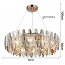 GobekUsa LED Leaf Chandelier: Modern Living Room Decor Lighting for Duplex Rotating Stairs