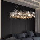 GobekUsa Crystal Chandelier: Luxury Modern Lighting for Living Room, Dining Room, Office, Villa