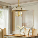 GobekUsa Iron Bronze Pendant Light Glass Retro Modern Living Room Lamp