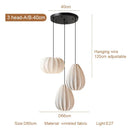 GobekUsa Japanese Wabi-Sabi Pleated Fabric Pendant Lights for Dining Room & Bedroom