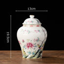 GobekUsa Blue White Porcelain Tea Canister Organizer Box Coffee Container Caddy Jar