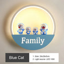 GobekUsa LED Round Wall Lamp for Children Room, Nordic Modern Indoor Lighting