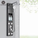 GobekUsa Rainfall Shower Panel with Storage Rack and Massage Jets