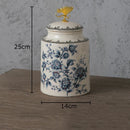 GobekUsa Dragonfly Lid Storage Jar - Round Cosmetic Jewelry Box Candy Pot Aroma Can