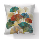 GobekUsa Ginkgo Leaves Print Sofa Pillowcase 45x45cm Modern Nordic Chair Cushion Cover