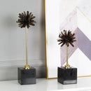 GobekUsa Crystal Handicraft Artificial Flower Metal Figurine Home Decor Accessory