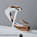 GobekUsa Black & Gold Basin Faucet: Brushed Gold/Nickel/Chrome Mixer Tap, Hot & Cold Water