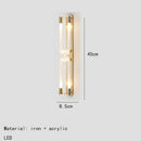 GobekUsa LED Tube Wall Sconce Gold Black White Metal Acrylic Light Fixture
