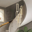 GobekUsa Crystal LED Pendant Light Luxury Stairs Lustre Modern Lighting Fixture