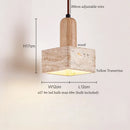 GobekUsa LED Hanging Lamps Yellow Travertine Pendant Lighting for Bedroom Living Dining Room