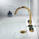 GobekUsa Gold Brass and Marble Widespread Bathroom Faucet 8' Basin Mixer