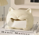 GobekUsa Cartoon Puppy Tissue Box: Cute Animals Ceramic Desk Decoration & Paper Towel Case