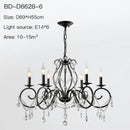 GobekUsa Crystal Candle Chandelier for Bedroom and Living Room Lighting