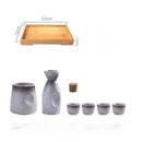 GobekUsa Ceramic Wine Sake Set with Heater and Dispenser
