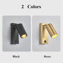 GobekUsa Black Brass LED Wall Sconce Lighting Fixture - Nordic Art Wall Lamp