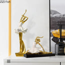 GobekUsa Ballet Dancer Resin Sculpture Desk Decoration Figure - Room Aesthetic Décor