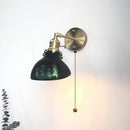 GobekUsa Green Glass Copper LED Wall Lamp Sconce Modern Nordic Design