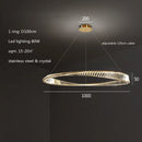 GobekUsa Irregular Gold Steel LED Pendant Light with Dimmable K9 Crystals