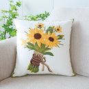 GobekUsa Green Tulip Embroidery Pillowcase 45X45CM - Sofa Bed Office Car Chair Cover