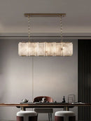 GobekUsa Dimmable LED Marble Art Chandelier Ceiling Light for Dinning Room