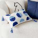 GobekUsa Luxe Blue Tufted Pillowcase Embroidered Decor for Home Sofa 45x45cm 30x50cm