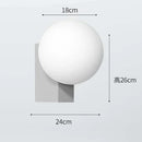 GobekUsa Glass Ball Wall Sconce Light: Metal Base, G9 Bulb