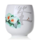 GobekUsa Ceramic Kung Fu Tea Cup With Handle White Porcelain Drinkware