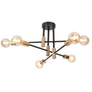 GobekUsa Industrial Chandelier: Modern Wrought Iron LED Ceiling Lamp for Home Decor