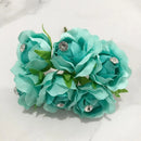 GobekUsa Blue Flower Cherry Stamen Berries Bundle for DIY Christmas Wedding Decor