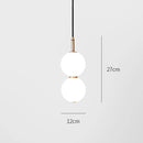 GobekUsa Double Balls Glass Chandelier Pendant Light for Kitchen Dining Room