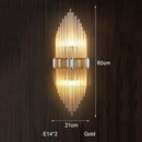 GobekUsa Crystal Strip LED Wall Lamp for Living Room, Bedroom, Study, Balcony Lighting