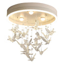 GobekUsa Kids' Modern Crystal LED Chandelier Ceiling Lamp, Bedroom Lighting Fixture
