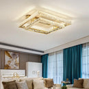 GobekUsa Crystal LED Ceiling Chandelier: Smart Dimmable Bedroom Lighting Fixture