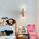GobekUsa Cream Zipper Nordic Wooden Wall Lamp: Minimalist Indoor Lighting for Bedroom and Living Room